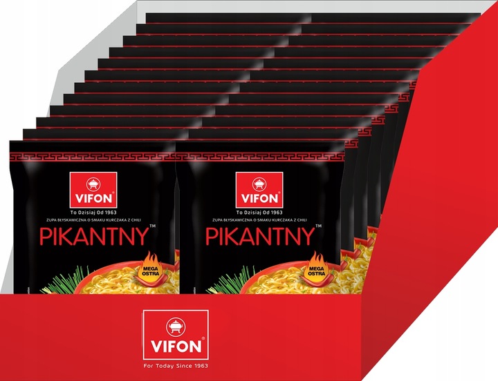 22 x Zupka błyskawiczna Vifon pikantny kurczak 70 g - mega promocja